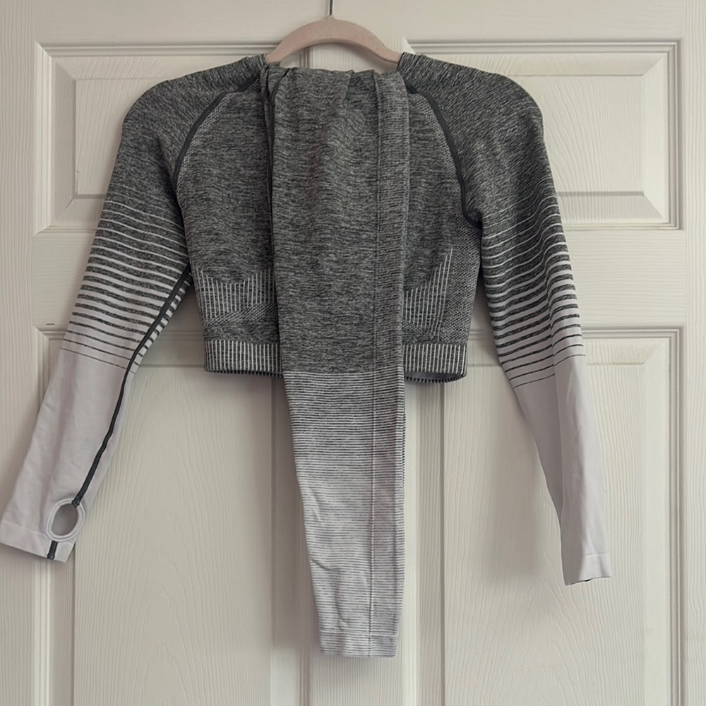 Gray and White Athletic Set